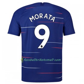 Günstige Fußballtrikots Chelsea Morata 9 2018-2019 Kurzarm Heimtrikotsatz kaufen